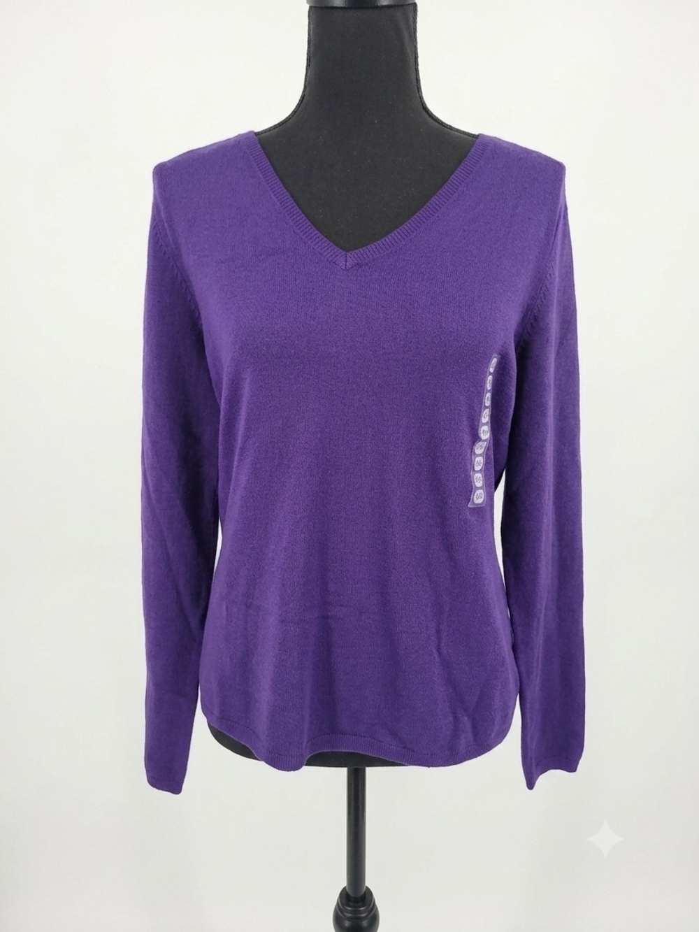 EVIE Purple V-Neck Women's Sweater